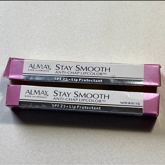 2x ALMAY Stay Smooth Anti-Chap Lipcolor with SPF 25 - Lip Protectant #60 PETAL - Picture 2 of 6